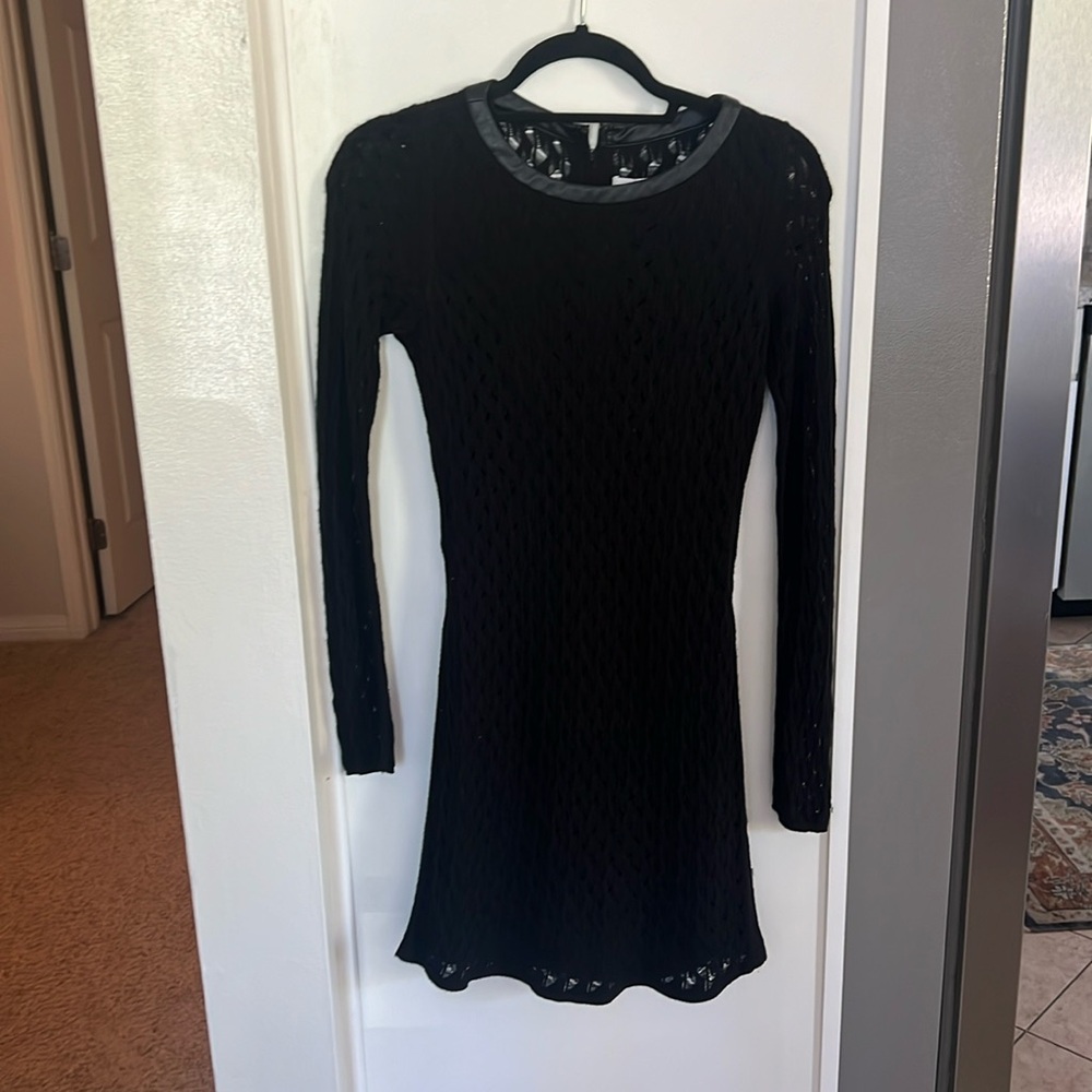 Black knit dress, just says size P on tag , fits like a 2